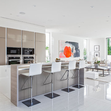 Fresh idea of an an open modern kitchen design somewhere in Beverly Hills, CA