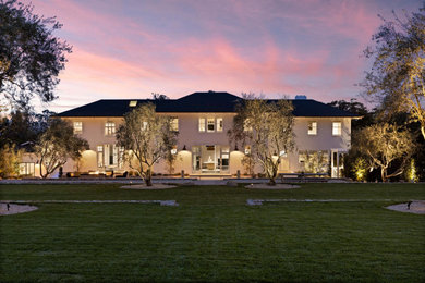 Example of a country exterior home design in Santa Barbara