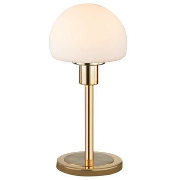 Wilhelm 1 Light Table Lamp, Brass-Matte
