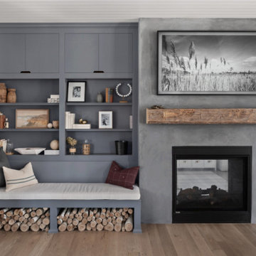 Built In Bench And Storage In Living Room