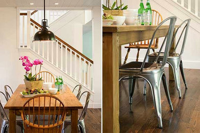 Example of a transitional dining room design in San Diego