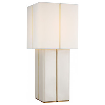 Monelle Medium Table Lamp, 1-Light, Ivory, Linen Shade, 29.75"H