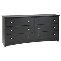 Contemporary Dresser, Composite Wood, 6-Drawer