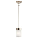 Kichler Lighting - Kichler Lighting 52431PN Ciona, 1 Light Mini Pendant, Chrome - Canopy Included: Yes  Shade IncCiona 1 Light Mini P Polished Nickel Sati *UL Approved: YES Energy Star Qualified: n/a ADA Certified: n/a  *Number of Lights: 1-*Wattage:100w A19 Medium Base bulb(s) *Bulb Included:No *Bulb Type:A19 Medium Base *Finish Type:Polished Nickel