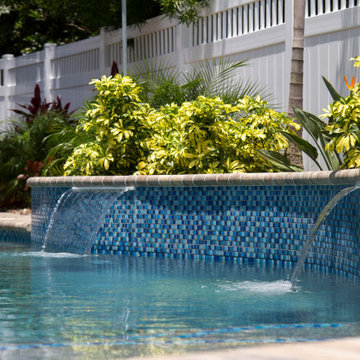 Tropical Pool and Spa with Waterfalls