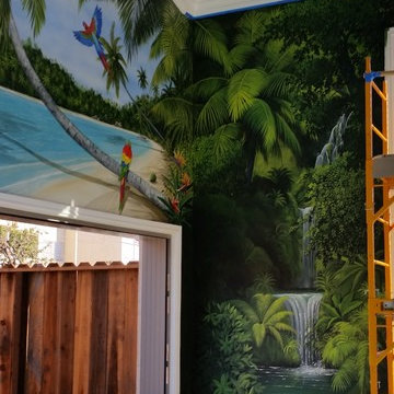 Indoor Pool Murals. Ceiling and Walls (working in)