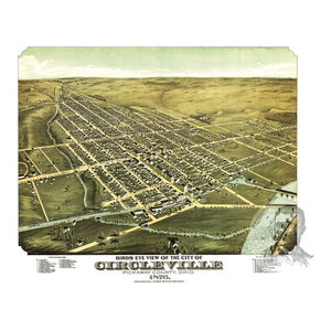 1876 Jacksonville Florida Vintage Old Panoramic City Map 18x24