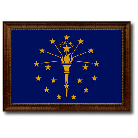 Indiana State Flag Canvas Print, 15"x21"