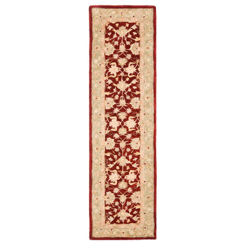 Safavieh Anatolia Collection AN522 Rug, Red/Moss, 2'3"x12'