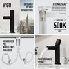 VIGO Ashford Single Hole Single-Handle Bathroom Faucet, Matte Black