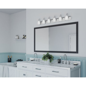 Gather 6 Light Bathroom Vanity Light, Polished Chrome