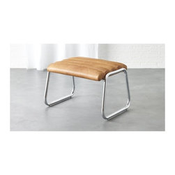 terreno leather ottoman | CB2 - Accent And Storage Benches