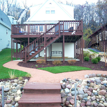 Crushed stone path to lake and firepit area, Waterford WI 2010