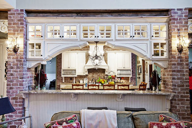 Example of an eclectic family room design in Indianapolis