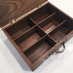 Walnut Box with Dividers - Jewelry Boxes And Organizers