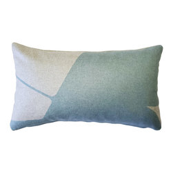 Pillow Decor - Boketto Paradiso Blue Throw Pillow 12x19, with Polyfill Insert - Decorative Pillows