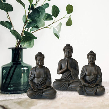 3 Baby Buddha Figurines