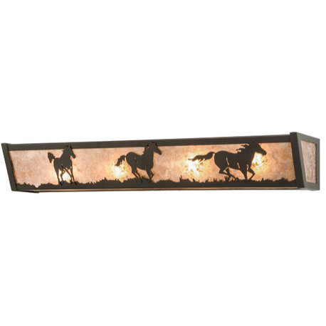 30 Wide Running Horses Vanity Light