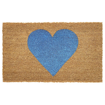 Calloway Mills Blue Heart Doormat, 24" X 36"