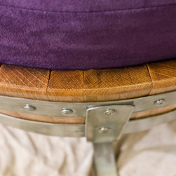 Reclaimed Wine Barrel Table & 4 Chairs Set - Furniture