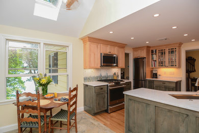 Transitional kitchen photo in Boston