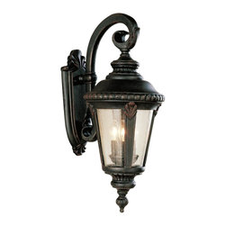 Trans Globe - Trans Globe TGL 25" High Outdoor Hanging Coach In Black - Outdoor Wall Lights And Sconces