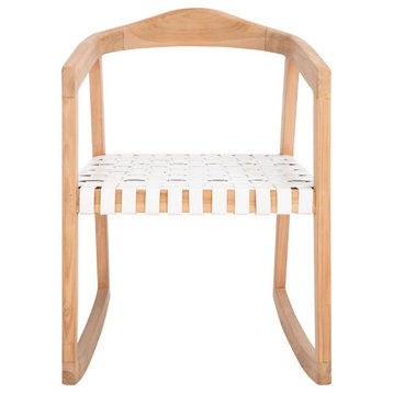 Safavieh Willa Rocking Dining Chair, White/Natural