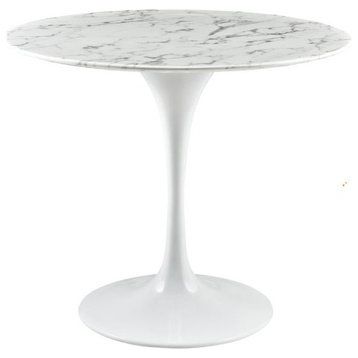 Leo Faux Marble Dining Table, 36"