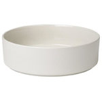 blomus - Pilar Serving Bowl, Moonbeam, Beige, 11" - Give your dinner the grand entrance it deserves with the PILAR Serving Bowl. Simple yet beautifully designed, this bowl is a go-to piece for serving soups, pastas and more to your hungry guests. When mealtime is over, this bowl is easily stowed in your cabinet or sideboard.