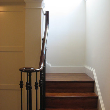 Stair to library below kitchen