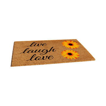 Sunflower Live Laugh Love Doormat, 24"x36"