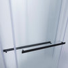 Spezia 48" W x 76" H Sliding Frameless Shower Enclosure, Matte Black, 48" W X 76" H