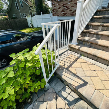 Custom White Wrought Iron Railing in Eastchester, NY