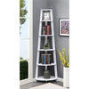 Pemberly Row 5 Tier Corner Bookcase in White