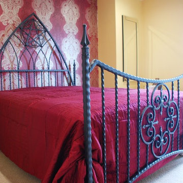 Wrought iron beds - Reverence design with Pentagram of Brisingamen
