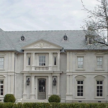 High end Custom Cut Limestone homes by Mezger