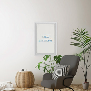 "Hello Beautiful II" Framed Painting Print