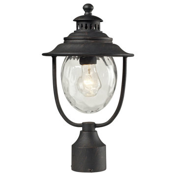 Searsport 1-Light Post Mount, Weathered Charcoal