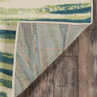 Momeni Baja Polypropylene Indoor Outdoor Rug, Green, 6'7"x9'6"