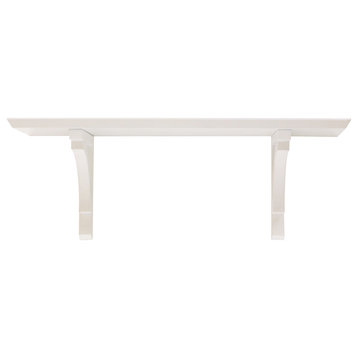 InPlace White Cottage Bracket Shelf, 18" x7" x7"