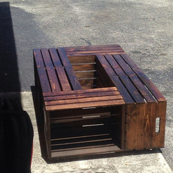 6 Wine Crate Coffee Table // Rustic a Coffee Table // Table // Coffee Table - Coffee Tables