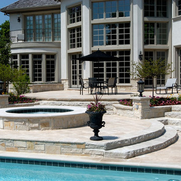 Swimming Pool with Separate Elevated Hot Tub