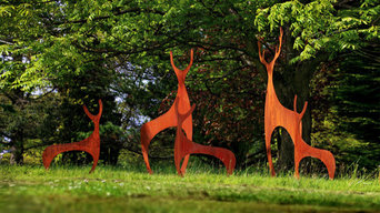 Metal Deer Garden Sculptures