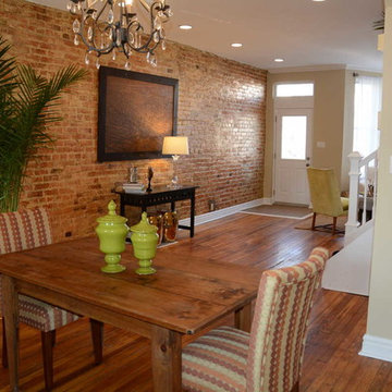 Staging to Enhance Brick Wall