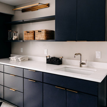 Traditional Mudroom and Powder Room