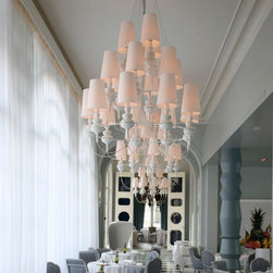 Josephine T Pendant Light by Jaime Hayon 18 Light in White - Chandeliers