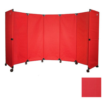 6ft Tall x 10ft Wide Portable Canvas Partition on Wheels