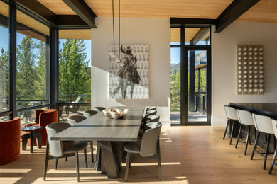 Example of a trendy dining room design in Other
