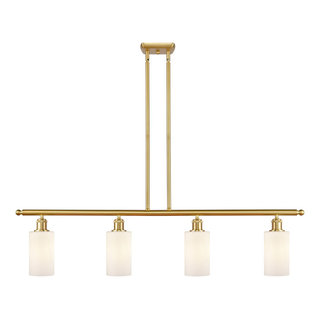 Ballston Clymer 3 Light Island Light in Satin Gold - Industrial ...