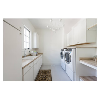Image showcasing Scandinavian Luxury Home - Scandinavian - Laundry Room - Indianapolis ...